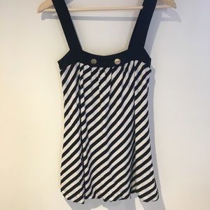 Forever21 Black & White Bubble Top